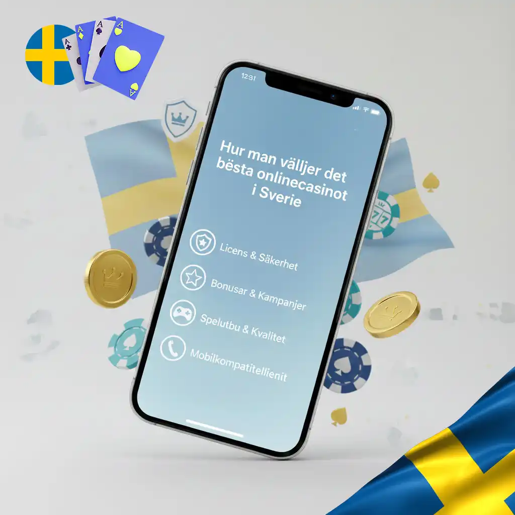 Checklista med symboler för säkerhet och spelutbud